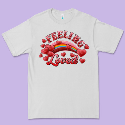 Feeling Loved Valentine's Day Premium Tee Designed By Ranaportraitstore