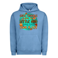 Pigment Pebble Blue give thanks for a little and you will find a lot Urban Hoodie - CowGirlArtShop