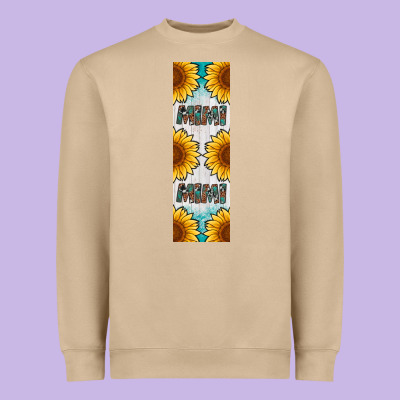 Mimi Sunflower Leopard  Pen Wrap Heavyweight Sweatshirt Designed By Artiststas