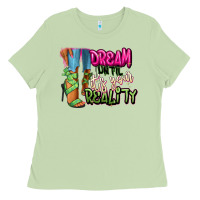 Matcha Dream until it's your reality heels black fashion Ladies Tee - RanaPortraitStore