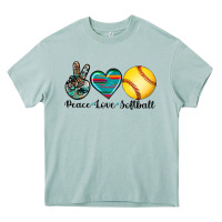 Arona peace love softball Heavy Core Tee - Artiststas
