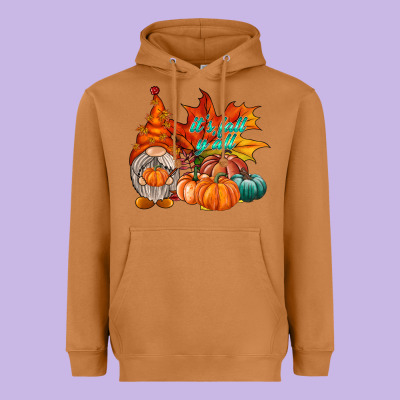 It Is Fall Yall Gnome Heavyweight Hoodie Designed By Racoondesign