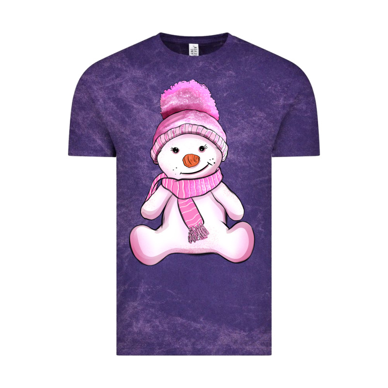 Winter Pink Snowman And Hat Vintage Tee by AdoDesignShop | Teevron