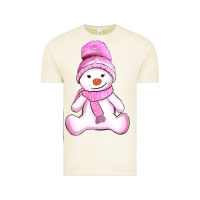 Vintage Arctic winter pink snowman and hat Vintage Tee - AdoDesignShop