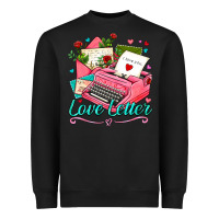 Black love letter with typewriter Heavyweight Sweatshirt - AdoDesignShop