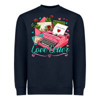 Navy love letter with typewriter Heavyweight Sweatshirt - AdoDesignShop