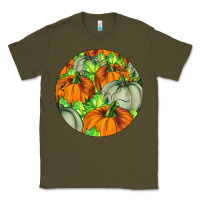 Army Green Fall Rounded Classic Tee - LillyAllenDesigns