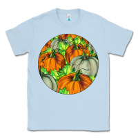 Dusty Blue Fall Rounded Classic Tee - LillyAllenDesigns