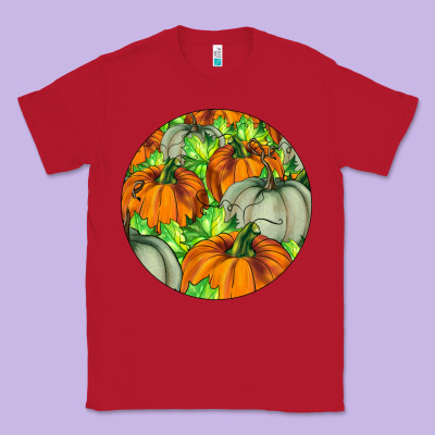 Fall Rounded Classic Tee Designed By Lillyallendesigns