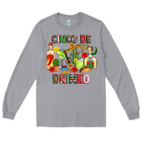 Heather Grey cinco de drinko Long Sleeve Tee - JahusDesignShop