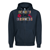 Navy beauty is my business Zipper Hoodie - MaliasSmallBusiness