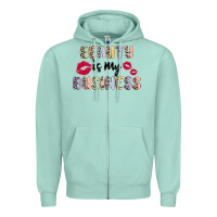 Seafoam beauty is my business Zipper Hoodie - MaliasSmallBusiness