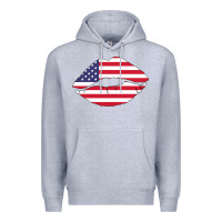 Heather Grey American lip Premium Hoodie - Bettercallsaul