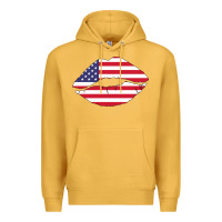 Mustard American lip Premium Hoodie - Bettercallsaul