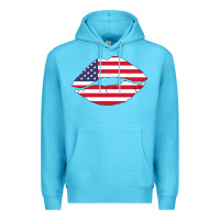Ocean Blue American lip Premium Hoodie - Bettercallsaul