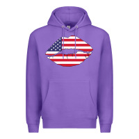 Purple American lip Premium Hoodie - Bettercallsaul
