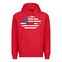 Red American lip Premium Hoodie - Bettercallsaul
