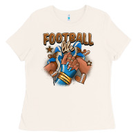 Bone Football life afro girl sneakers Ladies Tee - RanaPortraitStore