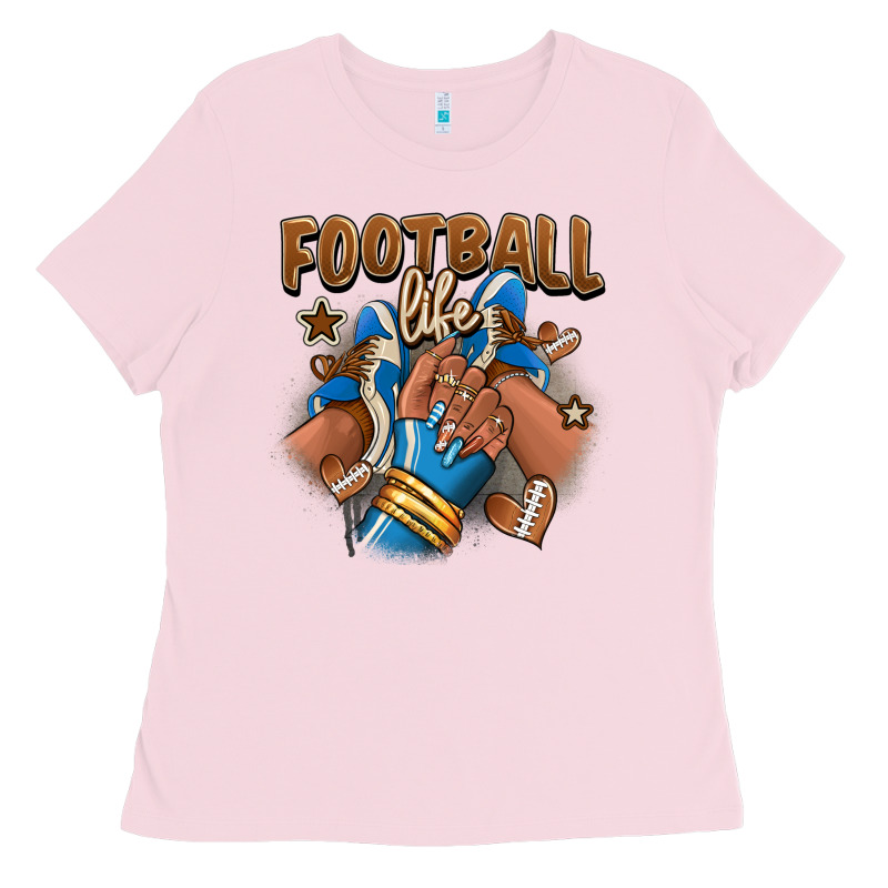 Football Life Afro Girl Sneakers Ladies Tee by RanaPortraitStore | Teevron