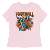 Bubblegum Pink Football life afro girl sneakers Ladies Tee - RanaPortraitStore