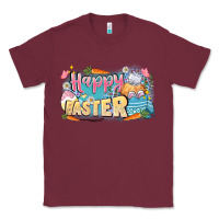 Burgundy Happy Easter Classic Tee - LillyAllenDesigns