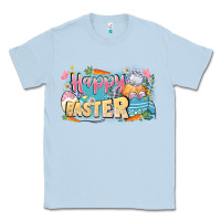 Dusty Blue Happy Easter Classic Tee - LillyAllenDesigns