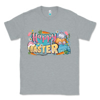 Heather Grey Happy Easter Classic Tee - LillyAllenDesigns