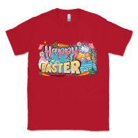 Red Happy Easter Classic Tee - LillyAllenDesigns