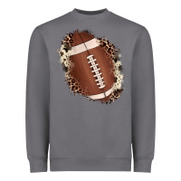 Football Cowhide Leopard Patch Heavyweight Sweatshirt | Teevron