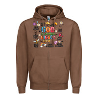 Chestnut god is so much bigger than... Zipper Hoodie - MaliasSmallBusiness