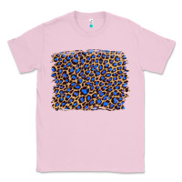 Bubblegum Pink leopard with navy blue glitter Classic Tee - Artiststas