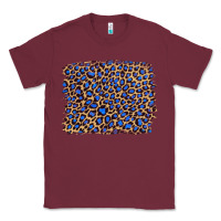 Burgundy leopard with navy blue glitter Classic Tee - Artiststas