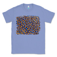 Colony Blue leopard with navy blue glitter Classic Tee - Artiststas
