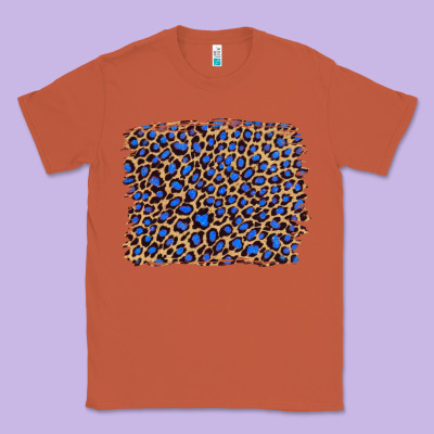 Leopard With Navy Blue Glitter Classic Tee Designed By Artiststas
