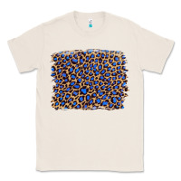Natural leopard with navy blue glitter Classic Tee - Artiststas