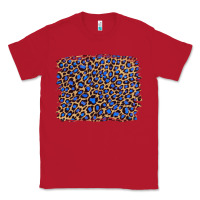 Red leopard with navy blue glitter Classic Tee - Artiststas