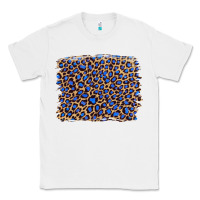 White leopard with navy blue glitter Classic Tee - Artiststas