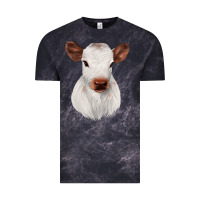 Cloud Black White Cute Calf Vintage Tee - JahusDesignShop