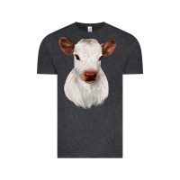 Vintage Black White Cute Calf Vintage Tee - JahusDesignShop