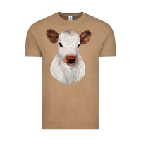 Vintage Coffee White Cute Calf Vintage Tee - JahusDesignShop