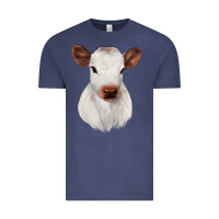 Vintage Denim White Cute Calf Vintage Tee - JahusDesignShop