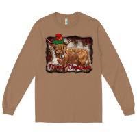 Toasted Coconut merry christmas highland cow Long Sleeve Tee - BarkalooDesign