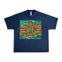 Navy cactus gemstone Urban Heavy Tee - JahusDesignShop