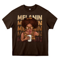 Chocolate Brown melanin kid Heavy Core Tee - texasbilliewilder