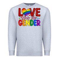 Heather Grey love has no gender Premium Sweatshirt - Artiststas