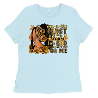 Baby Blue Even in the midst of my storm afro woman Ladies Tee - RanaPortraitStore