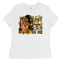 White Even in the midst of my storm afro woman Ladies Tee - RanaPortraitStore