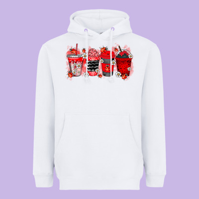 Lady Bug Drink Heavyweight Hoodie Designed By Racoondesign