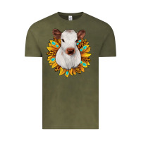 Vintage Olive sunflower heifer Vintage Tee - JahusDesignShop
