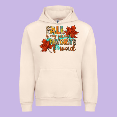 Fall Is My Second Favorite F Word Urban Hoodie Designed By Cowgirlartshop